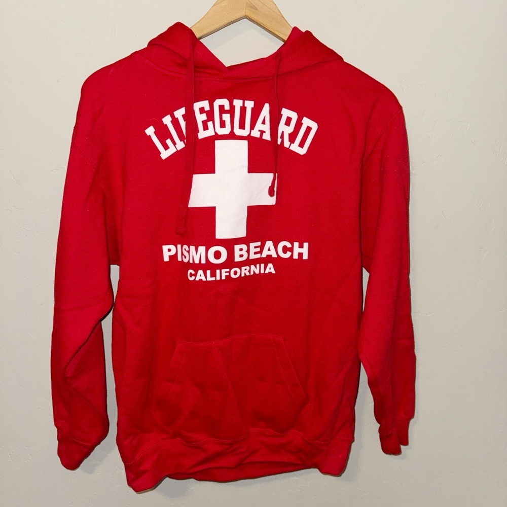 California Lifeguard Pullover Hoodie Red Size Women’s Medium
